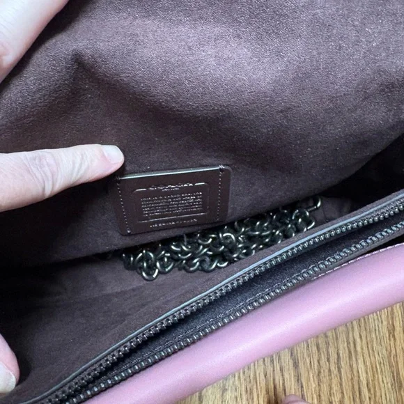 COACH 76034 Dreamer Shoulder Bag In Colorblock adjustable/interchangeable straps - Picture 6 of 11